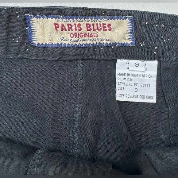 VTG Y2K Paris Blues Studded Waist Boot Cut Black Jeans Pants Jr Size 9 - Picture 5 of 11